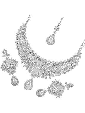 Stunning Indian Jewelry Set for Women - Bollywood Necklace & Earring, Antique